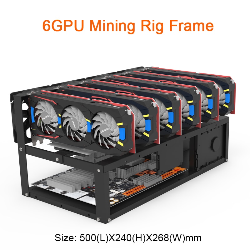 Staal Open Lucht Mijnwerker Case Mijnbouw Rig Frame 6gpu Voor Th/Etc/Zcash Rack Alleen