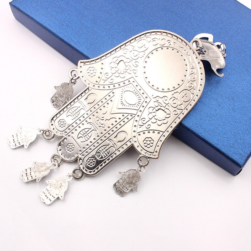 Amuletos de Palma de ojo malvado azul turco, colgante de pared, adorno, decoración del hogar, protección del coche