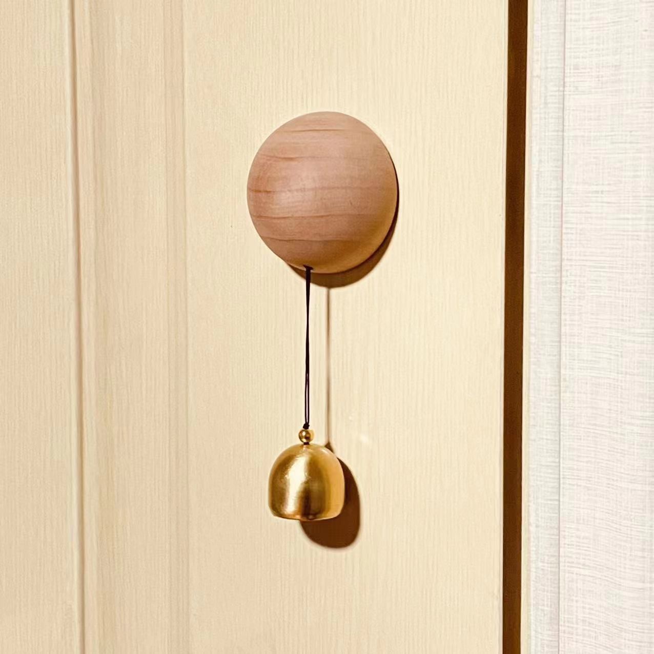 Campanas de viento de madera, timbre inalámbrico, timbre de puerta de entrada, campana de viento decorativa para decoración colgante de apertura del hogar: Naranja