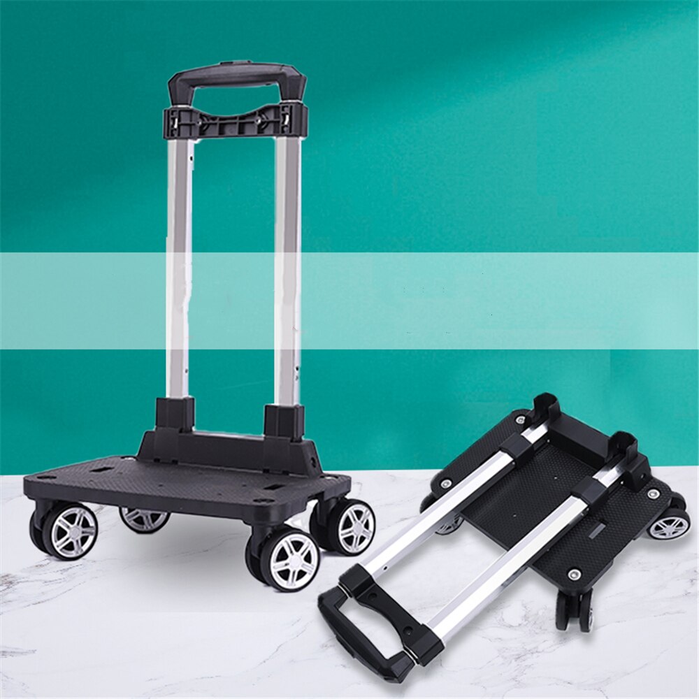 Folding Compact Lightweight Premium Luggage Cart Travel Backpack Trolley Hand Aluminium Alloy Non-Folding