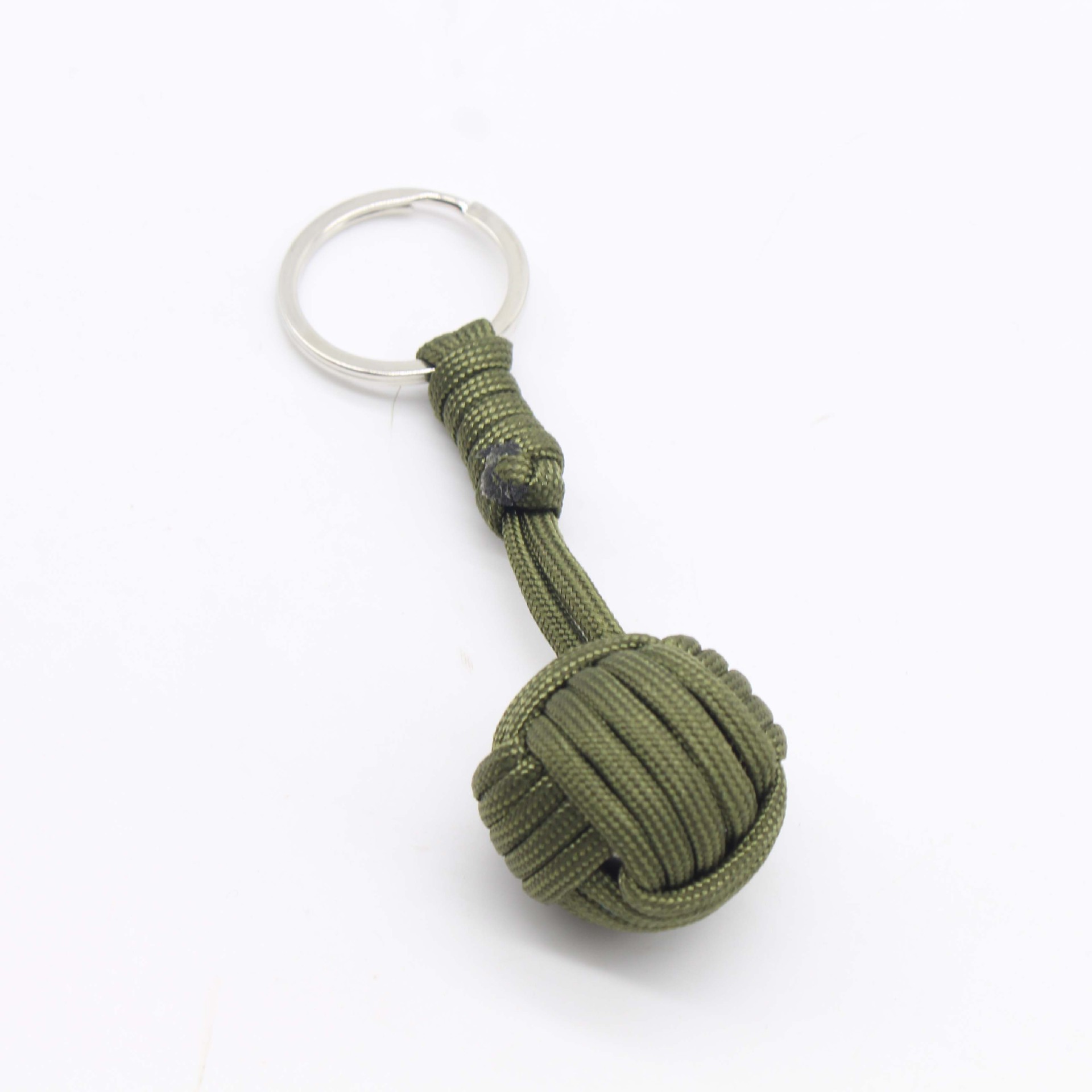 Paracord-Schlüsselanhänger, Affenfaust, Stahlkugel, draussen, Überleben, Selbstverteidigung, taktisches Fallschirmseil, Schnur, gewebter Kugel-Anhänger, Schlüsselanhänger: verrotten