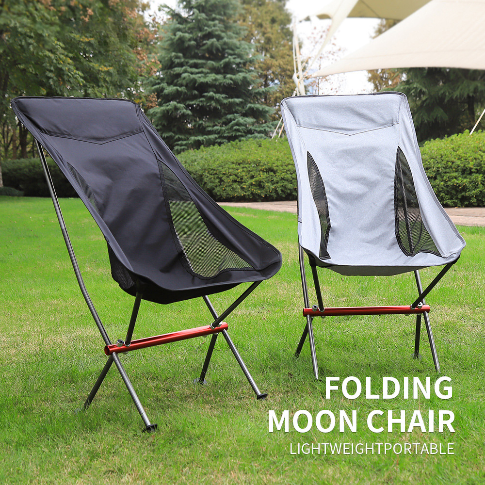 Outdoor Camping Vissen Folding Maan Stoelen Aluminium Vissen Stoel Voor Camping Wandelen Picknick Bbq Strand Stoel Krukken