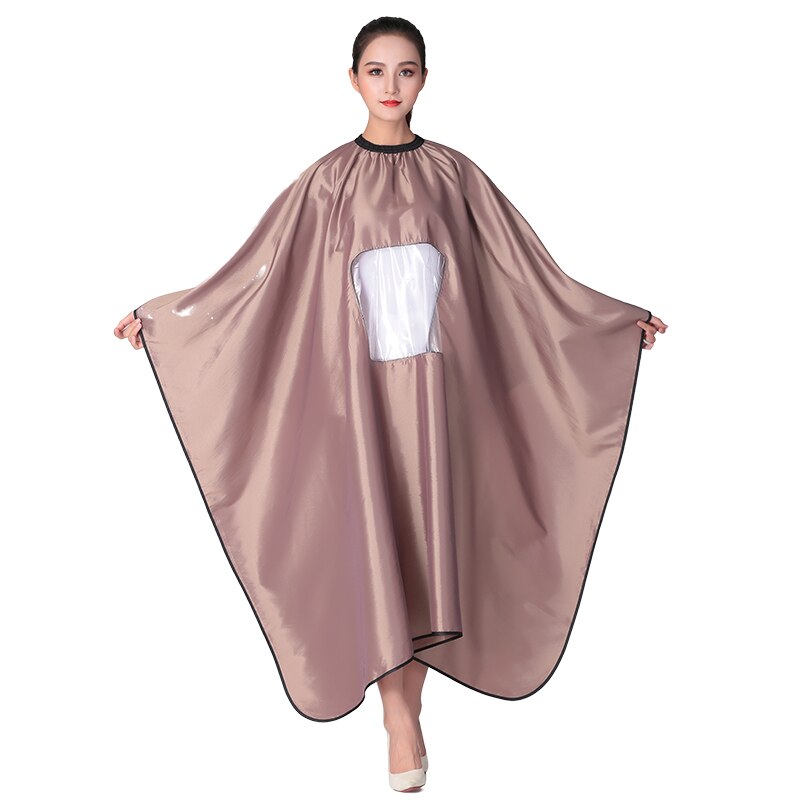 Salon Waterproof Haircut Cape With Visible Window Hair Dyeing Perming Styling Hairdresser Hairdressing Apron Cape
