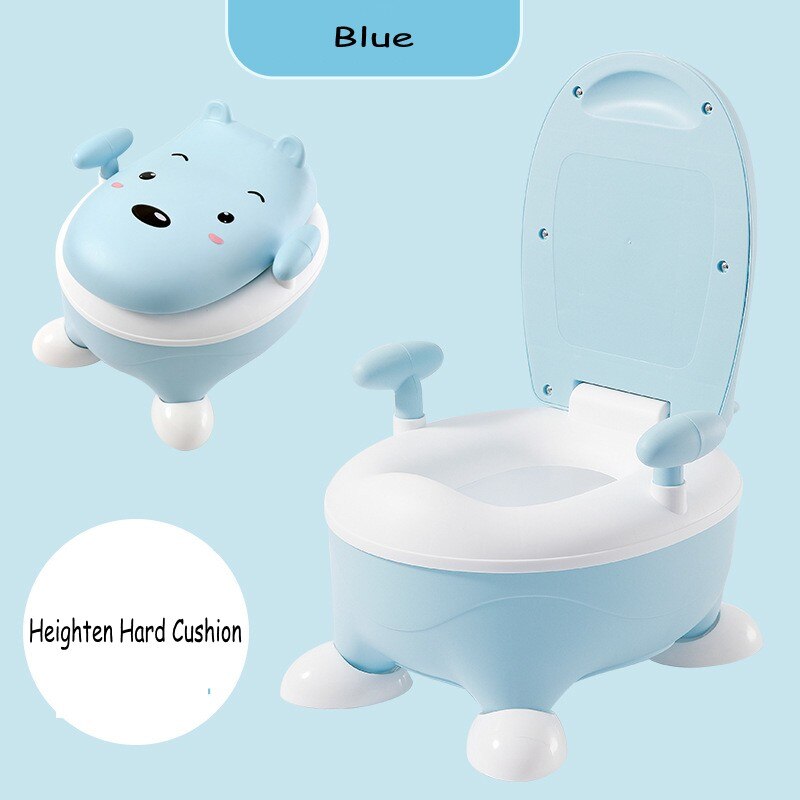 Bonbons couleur bébé infantile siège de toilette grand enfant enfants bébé toilette formation pot urinoirs tiroir Style facile à nettoyer: Blue Heighten Hard