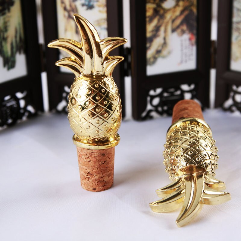 Alloy Pineapple Wine Stopper Wedding Favors And For Guest Wine Cork