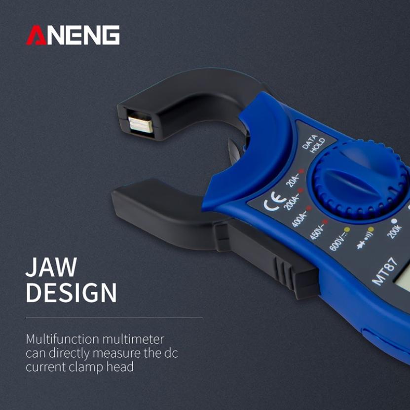 Mini Digital Clamp Multimeter with LED Display AC/DC Voltage Current Resistance Capacitance Transistor Tester Power Meter