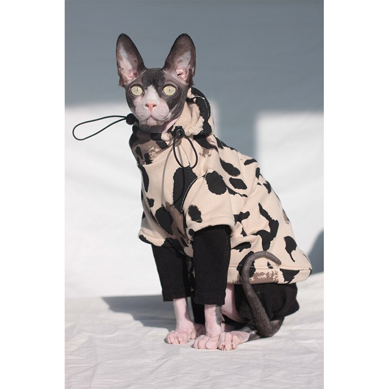 Huisdier Kleding En Najaar Trend Hooded Sport Katoenen Trui Trekkoord Kraag Sphinx Haarloze Kat Sphynx Kleding Voor Katten