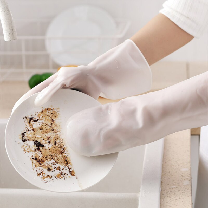 Guantes de limpieza para lavavajillas, guante de esponja de goma de silicona, limpiador para el hogar, manopla de limpieza de cocina, guante de silicona antiquemaduras