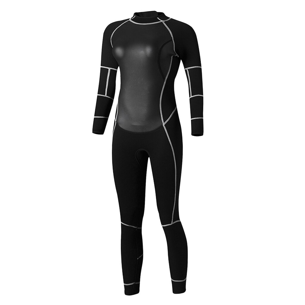 Women Long Sleeve Rash Guard, UPF 50+ Back Zipper Stretch Swim Surfing Scuba Diving Kayak Full Wetsuit