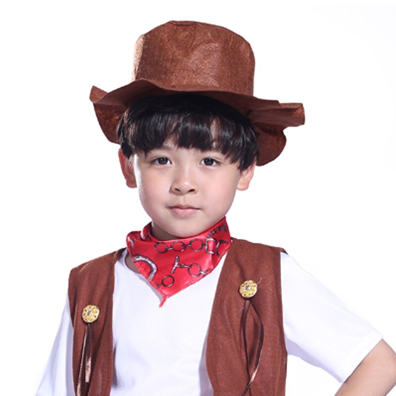 Disfraz de Halloween para niños, disfraz de vaquero para escenario, disfraz de Mascarada, traje de vaquero instalado para padres,