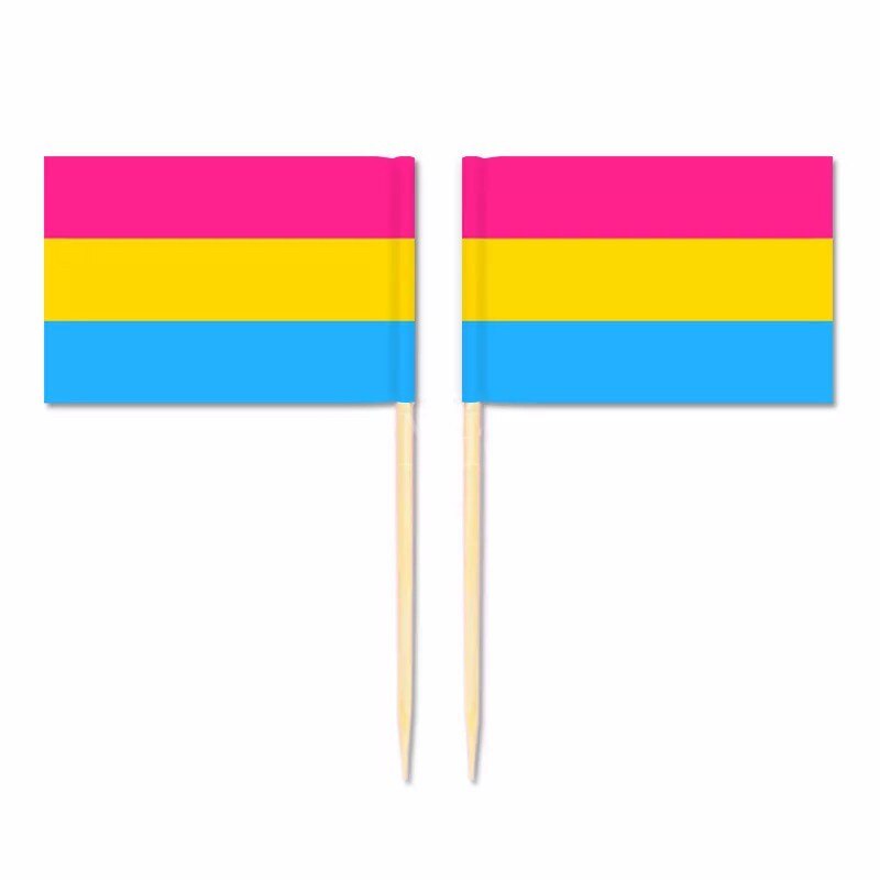Mini sateenkaarilippu hammastikku lippu 50 kpl/pussi lesbo gay pride lgbt transsukupuolinen panseksuaali biseksuaali velisuhde