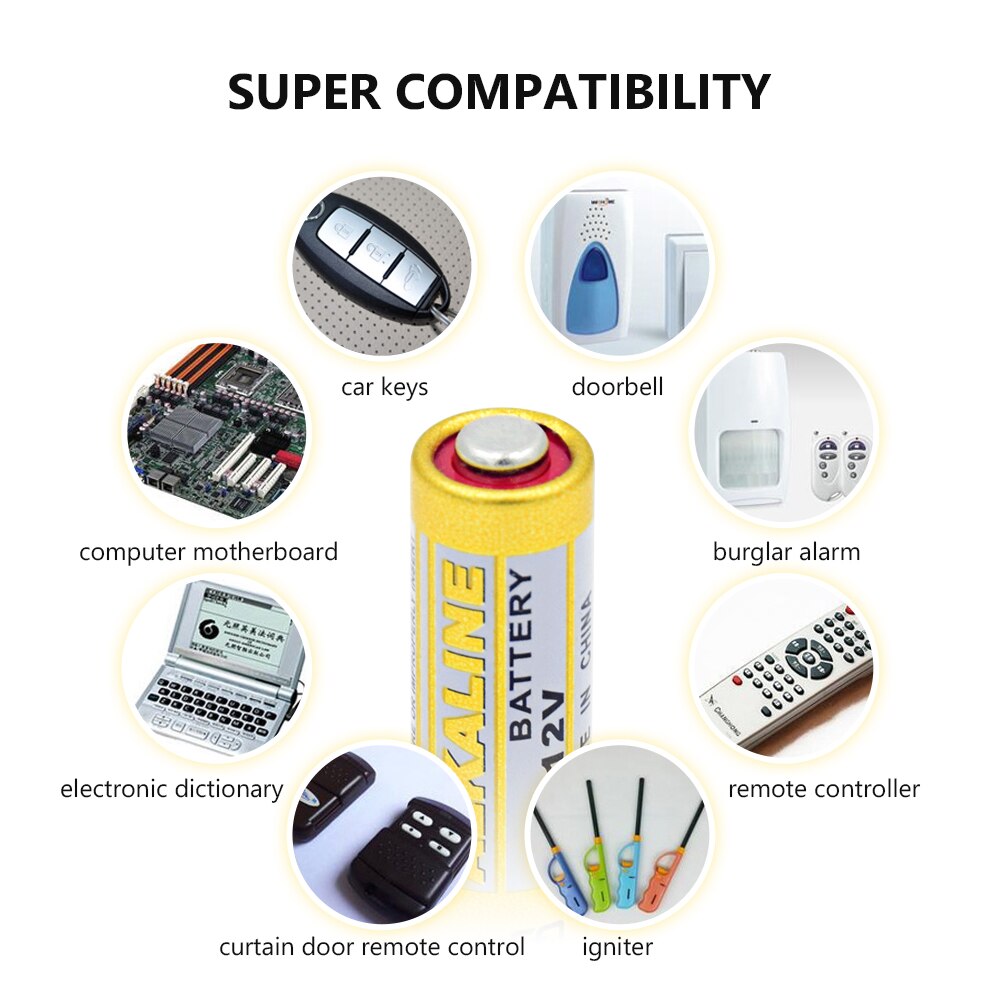 27A MN27 E27A L828 E27 VR27 CA22 Alkaline Battery For Remote Control Alarm Security Devices 12V Alkaline Battery