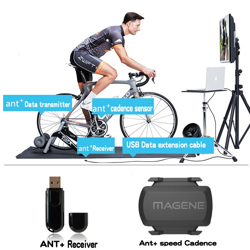 ANT USB Bluetooth Transmitter Receiver Extension Line USB Speed Cadence Sensor ANT Sticker cable