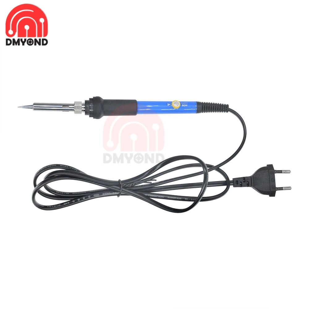 US/EU Plug Electric Soldering Iron AC110V 220V 60W Welding Solder Rework Station Heat Pencil Repair Tools Adjustable Temperature: EU Plug 220V