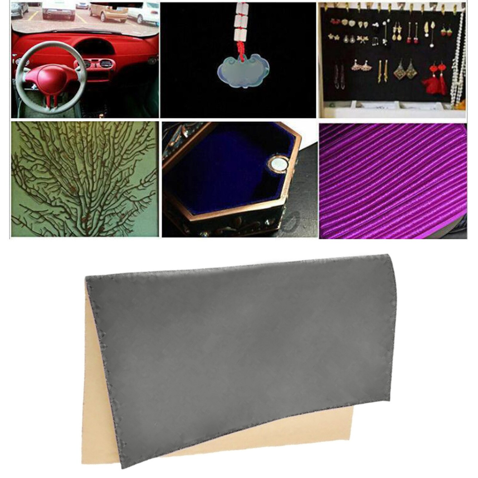 Self Adhesive Velvet Fabric DIY Liner Paper Bows Jewelry Drawer Liners Art Craft