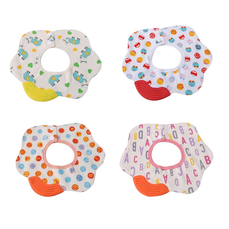 Baby bib 360 Degree Soft Breathable cartoon printing baby care practical bibs baby care supplies