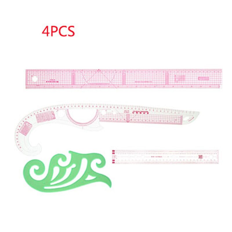 Fransk kurve sysett sy linjal multifunksjonell syverktøy kutte linjal klær prøve metrisk målestokk