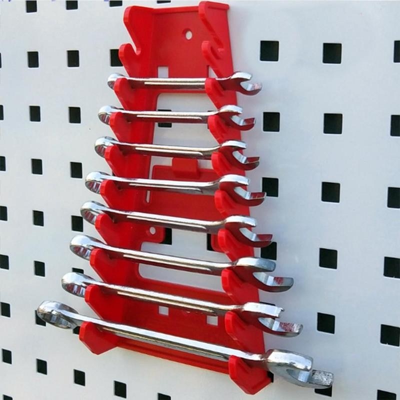 Black Wrench Holder Storage Rack Clip Car Repair Workbench Hanging Plate Accessories Wrench Holder Tools