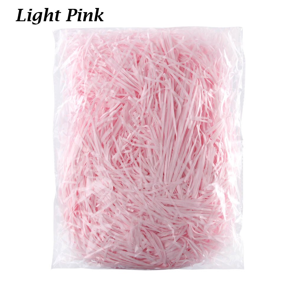 Confettis en papier raphia de 100g, pour boîte, remplissage de fête, accessoires d'emballage, fournitures artisanales de bricolage: light pink