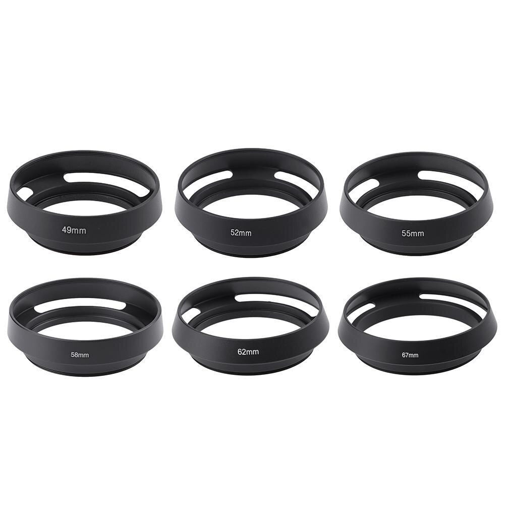 49mm 55mm 58mm 57mm Schwarz Metall Entlüftet Gebogene Objektiv Haube DSLR Kamera Halterung für Leica Kanon nikon Objektiv Adapter