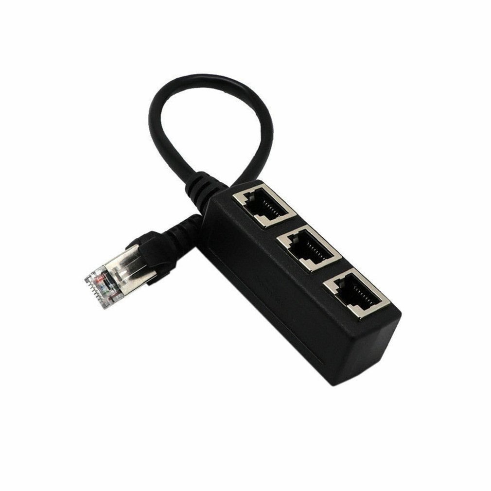 Prachtig Ontworpen Duurzaam 1 Tot 3 Poort Ethernet Switch RJ45 Y Splitter Adapter Kabel Voor Cat 5/kat 6 Lan