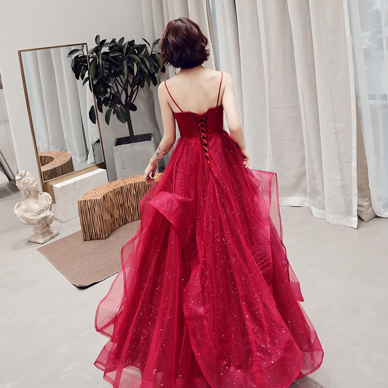 Wedding Toast Dress summer married female sense was thin long evening dress female Vestidos S-XXL
