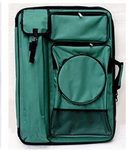 Bolsa grande 4K para dibujo de bocetos, 6 colores, bolso de hombro, bolsa de viaje, bolsa de dibujo, herramientas de arte para dibujo, suministros para Artista: green