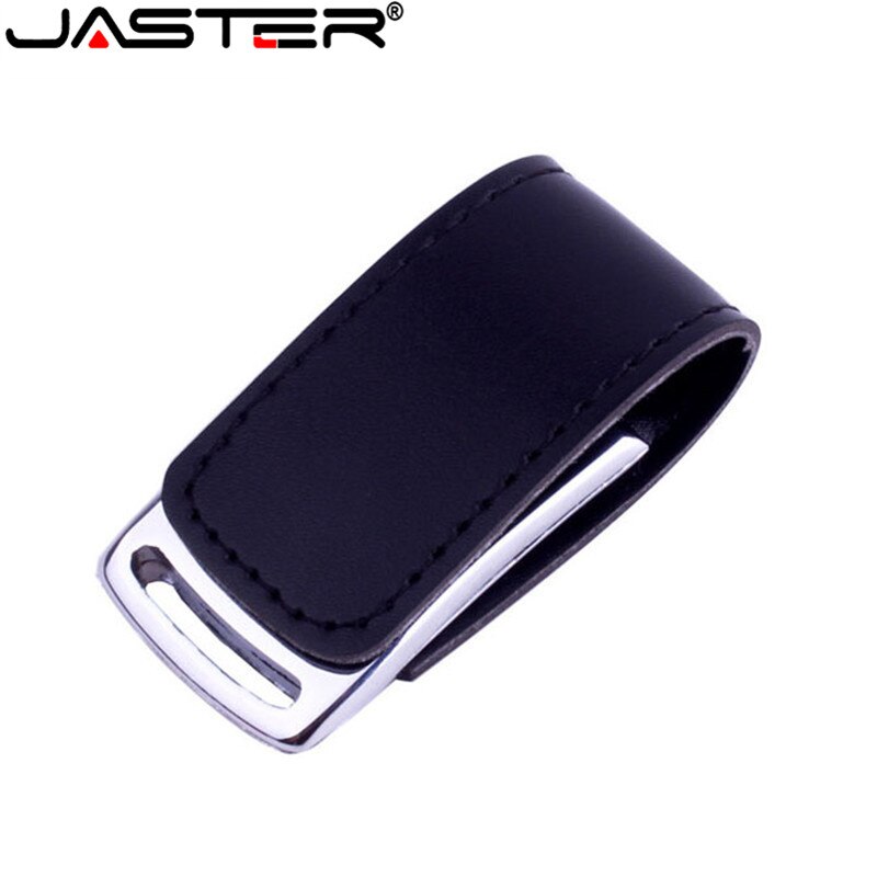 JASTER-pen drive de cuero y metal, 4GB, 8GB, 16GB, 32GB, 64GB, Udisk, USB 2,0, unidad flash,