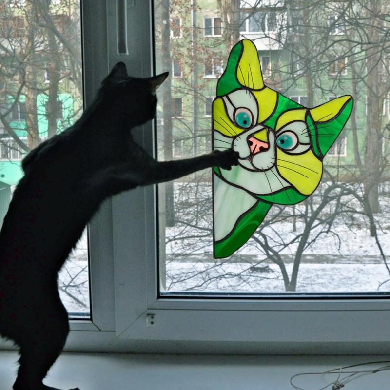 Hunde katte 3d væg klistermærke sjove dør vindue dyr klistermærker bil glas dekoration tapet baggrund festival hjem værelse indretning