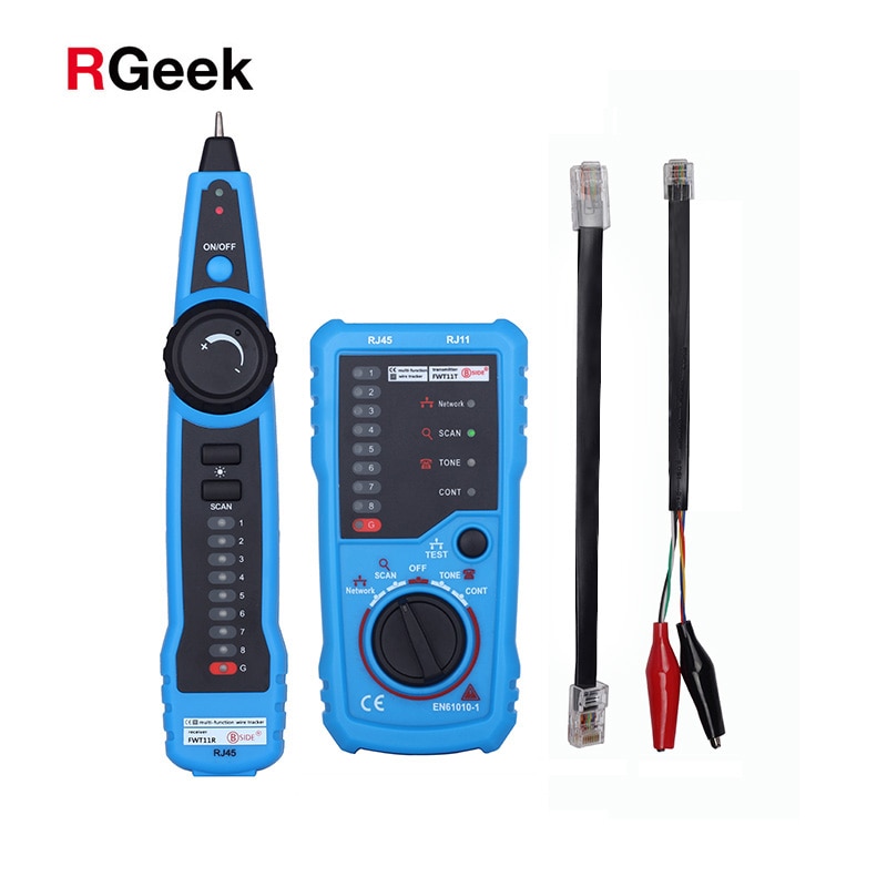 RJ11 RJ45 Cat5 Cat6 Telephone Wire Tracker Tracer Toner Ethernet LAN Network Cable Tester Detector Line Finder Tool