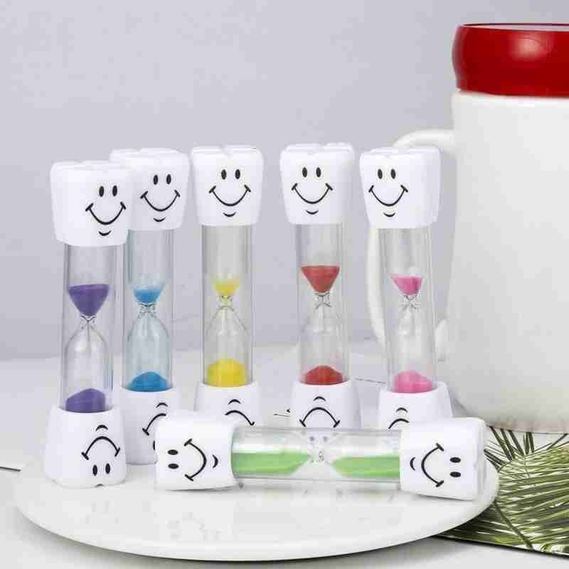 1pc lachende gezicht multifunctionele kook-borstel kinderen timer ornamenten bureaublad zand kinderen  u2 j 6