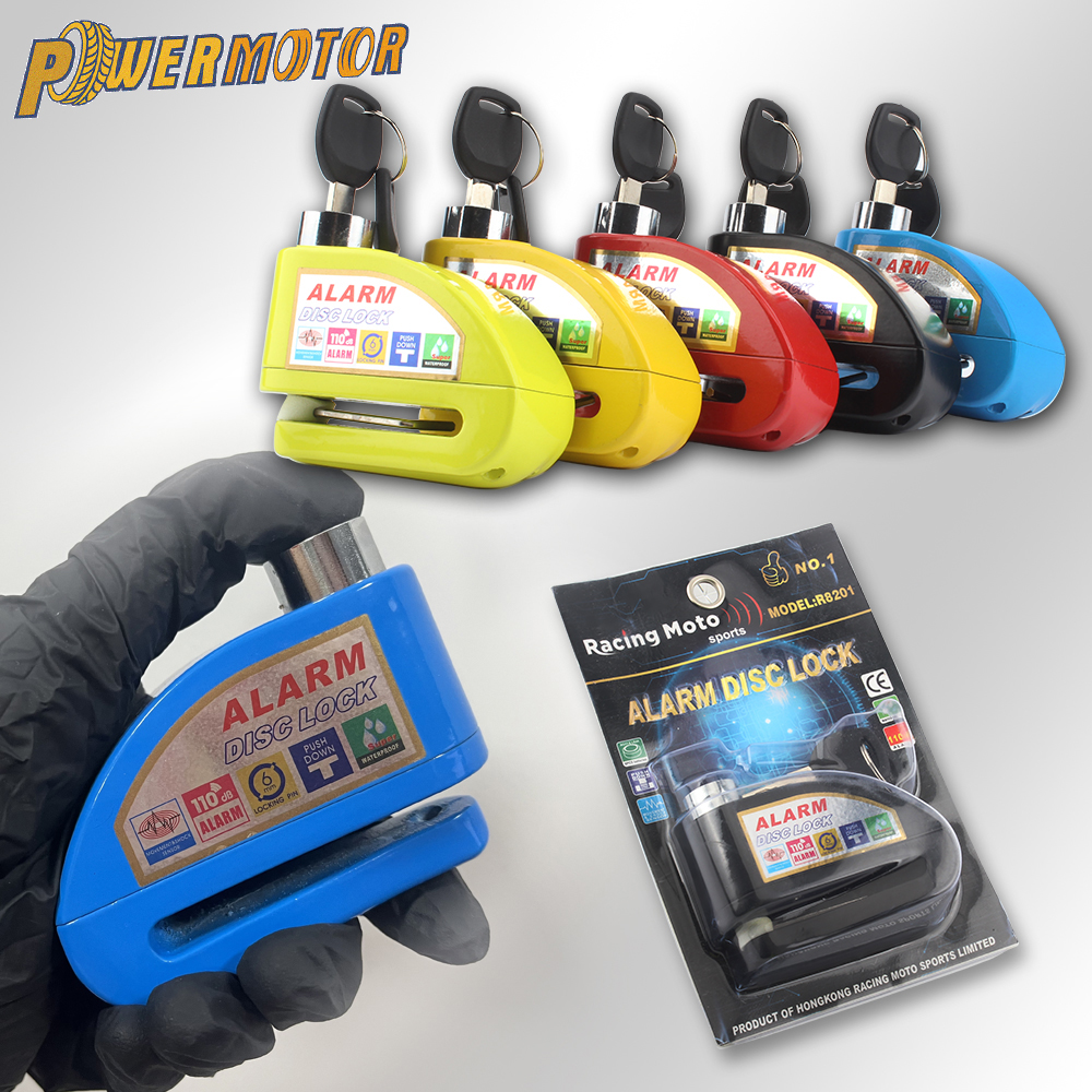 Motorrad Scheibenbremse Alarmschloss Rad Scheibenbremse mit Schlüssel Motorrad Rolle Fahrrad Aluminiumlegierung Wasserdichtes Diebstahlsicherungsschloss
