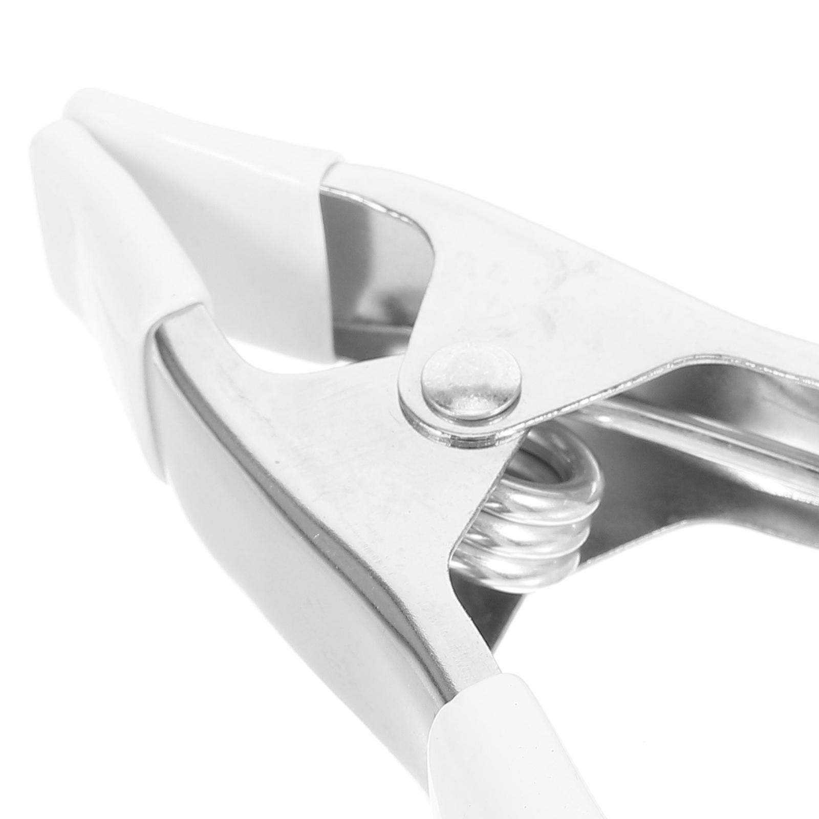 3pcs Spring Clip A shaped Clamps 4 Inch White Heavy Duty PVC Backdrop Stand Clips for Photography HomeDecoration