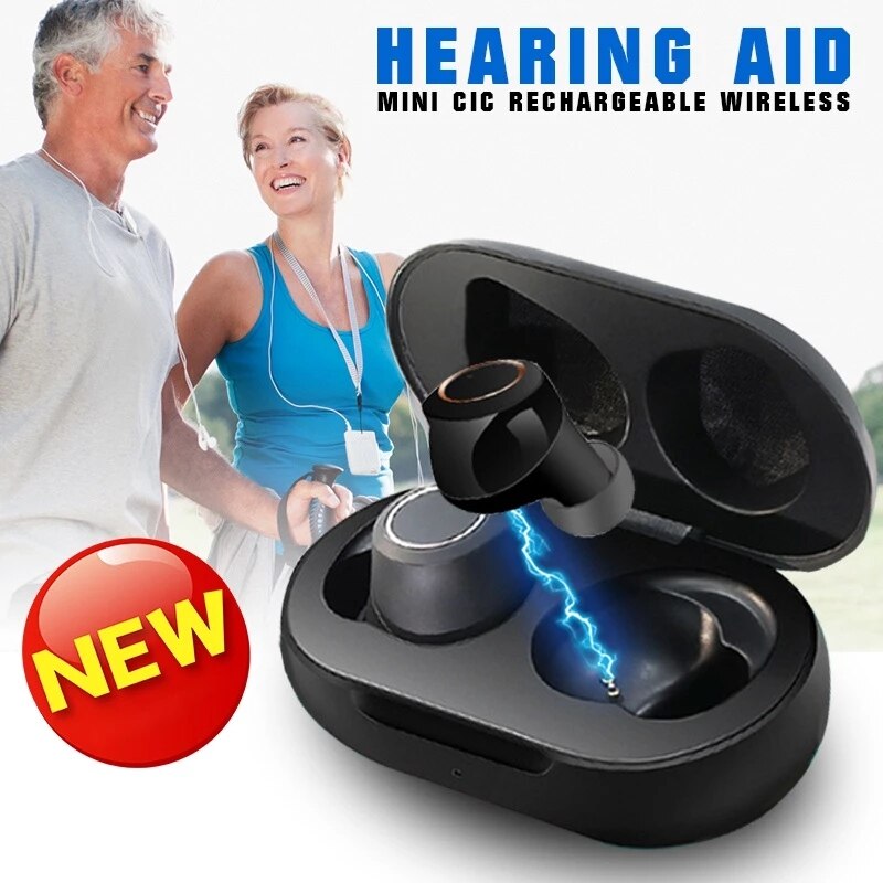 Mini Rechargeable Hearing Aid Digital Hearing Device Ear Amplifier Intelligent Wireless Headphones Listening Device For Elderly