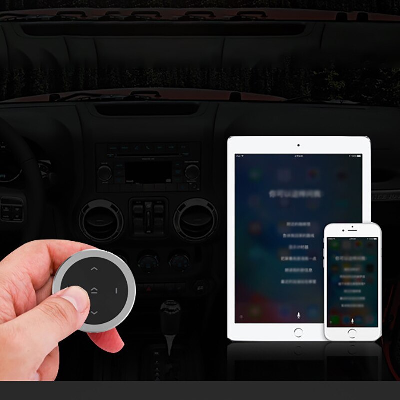 Enver trådløs bluetooth fjernbetjening bil rat til ios android telefon bilsæt motorcykel cykel styr medieknap