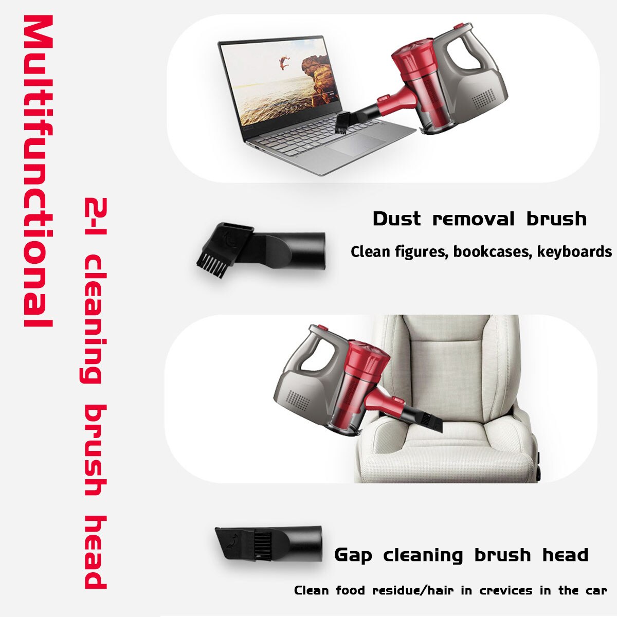 2IN1 600W 220V Vacuum Cleaner Portable Household 13000pa Mute Vacuum Cleaner Handheld Dust Collector Aspirator Vacuum Cleaner