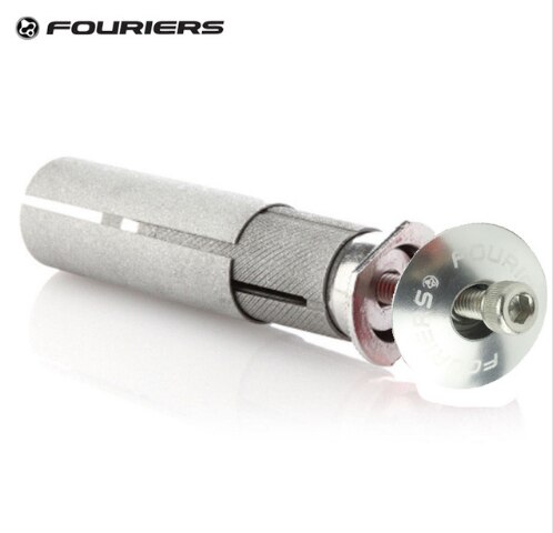 Fouriers Alluminum alloy Headset Expander Plug Stem Top Cap For 28.6mm 1 1/8" Steerer Carbon Fork Headsets Bicycle expander: Silver