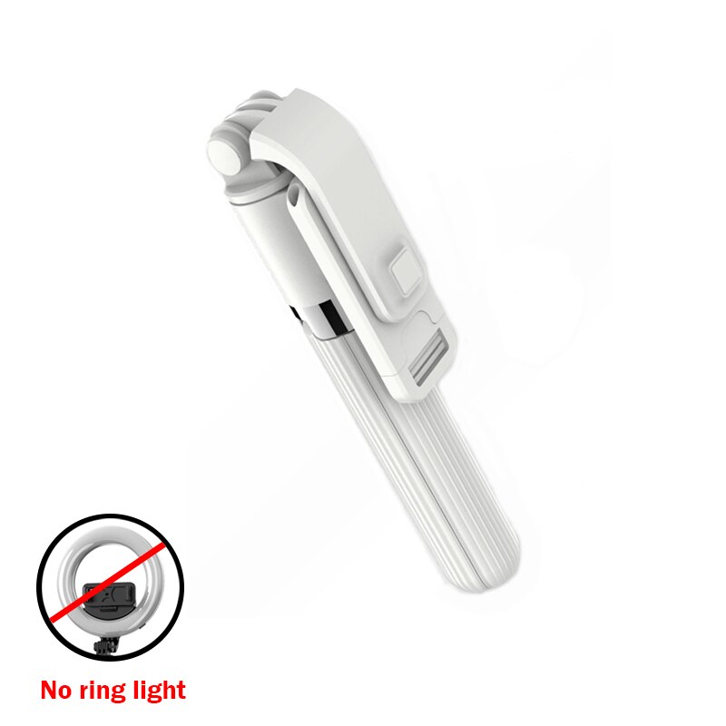 4 in 1 selfie ring light wireless Bluetooth Selfie stick mini tripod Handheld Extendable 3 Levels light selfie stick With Remote