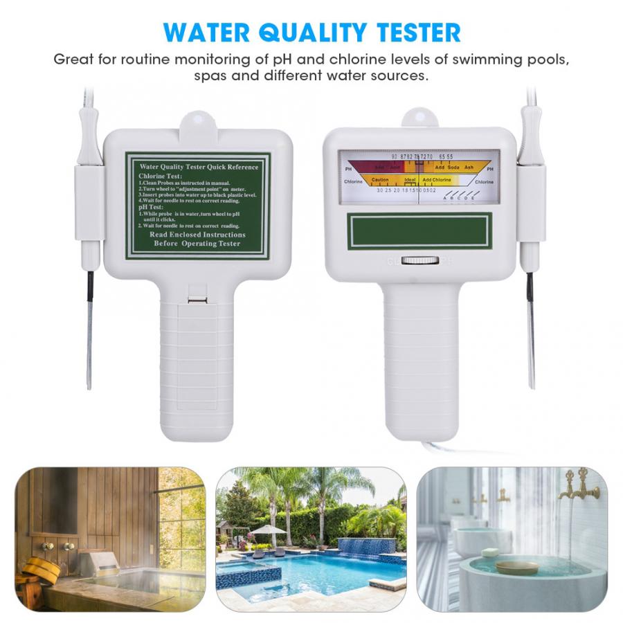 Water Tester Portable Residual Chlorine Tester Water Detection Meter for Swimming Pool Spa Water Test Tool