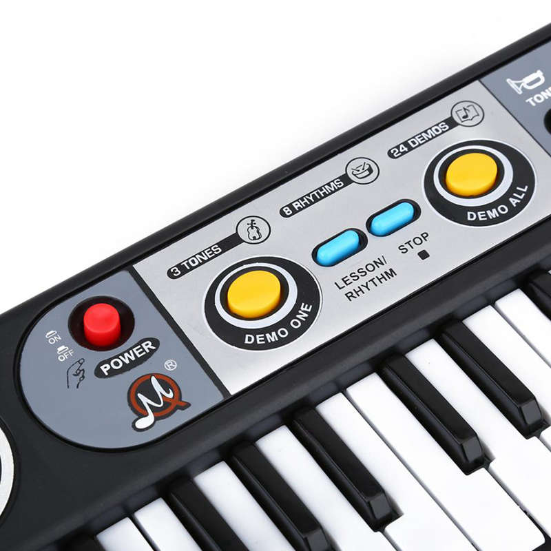 37 touches enfant orgue Piano électrique musique numérique clavier électronique Instrument de musique avec Mini Microphone pour les enfants apprenant