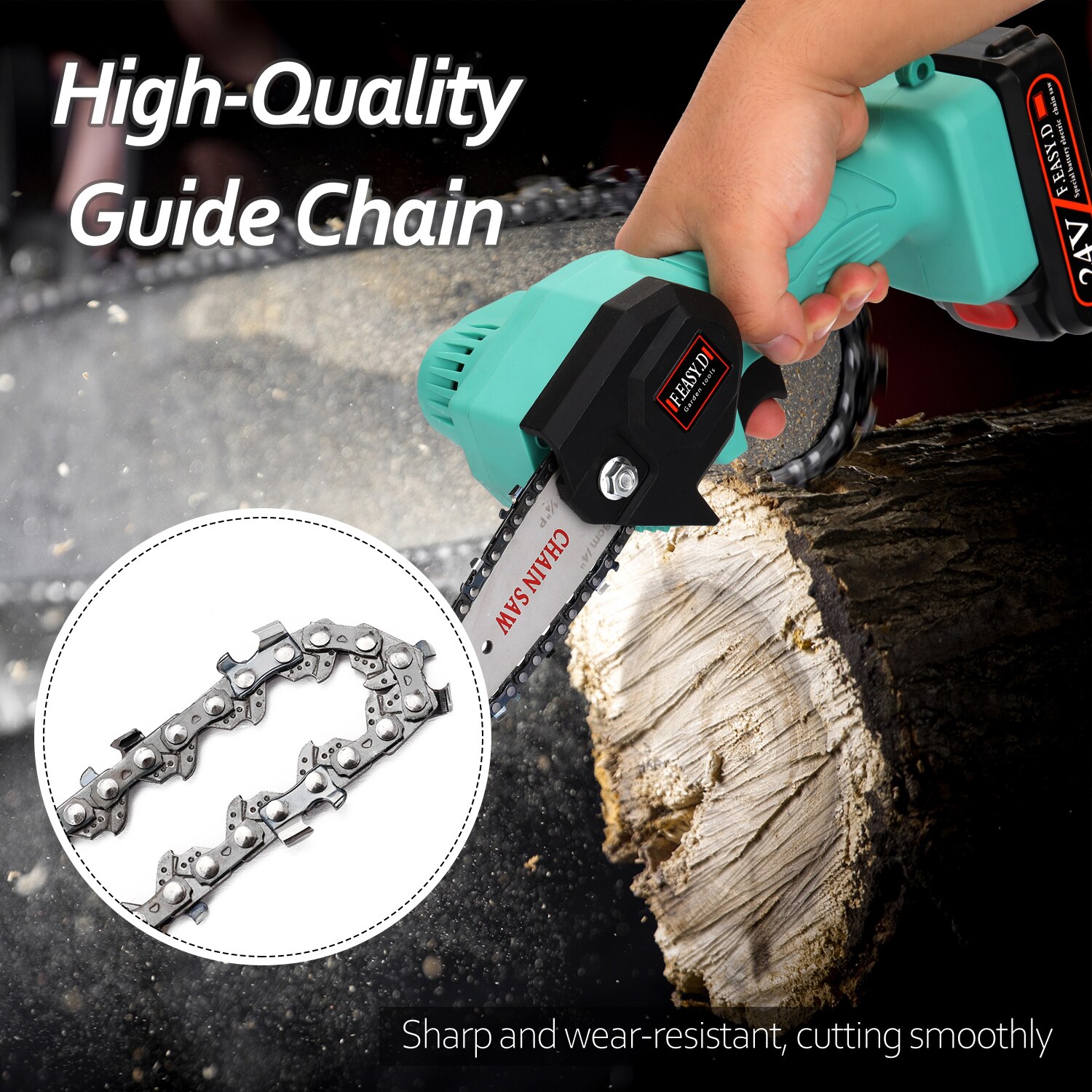 1 PCS 4 Inch Mini Steel Chainsaw Chains Electric Chainsaws Accessory Chains Replacement