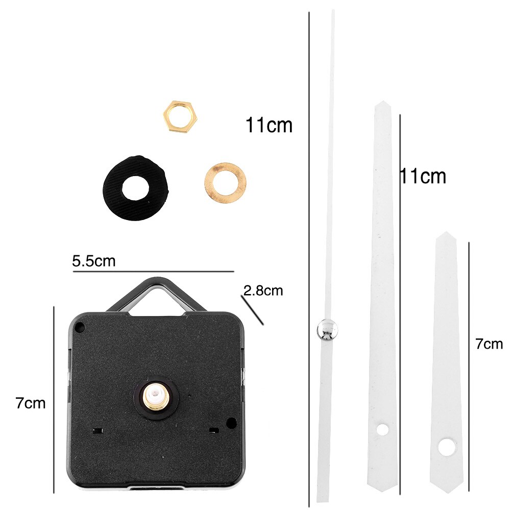 Wall Watch 1 Set DIY Silent Home Decor White Hands Arts Mural Home