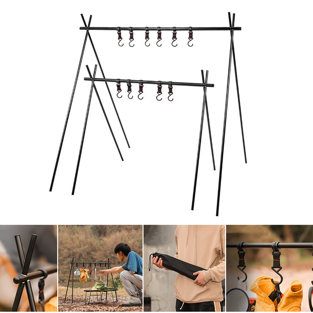 Triangle en alliage d'aluminium T1 avec crochets pliables, multifonctionnel pour pique-nique, randonnée, sac à dos