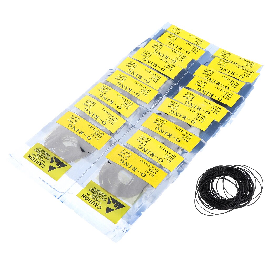 950 stk 12-30mm pakning gummipakningsskiver pakninger erstatter o-ringene klokke: 0.5mm