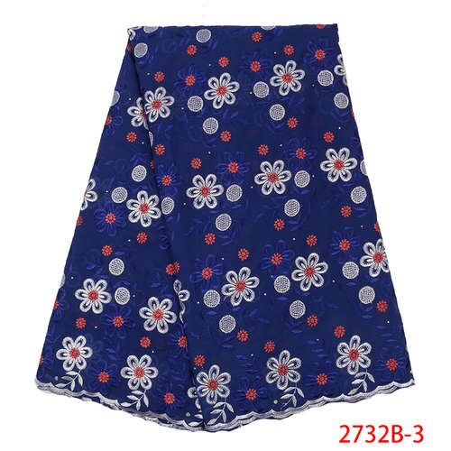 Swiss Voile Lace in Switzerland ,African Cotton Lace Embroidery Dry Lace Fabric for Nigeria Dress KS2733B-1: Picture 3