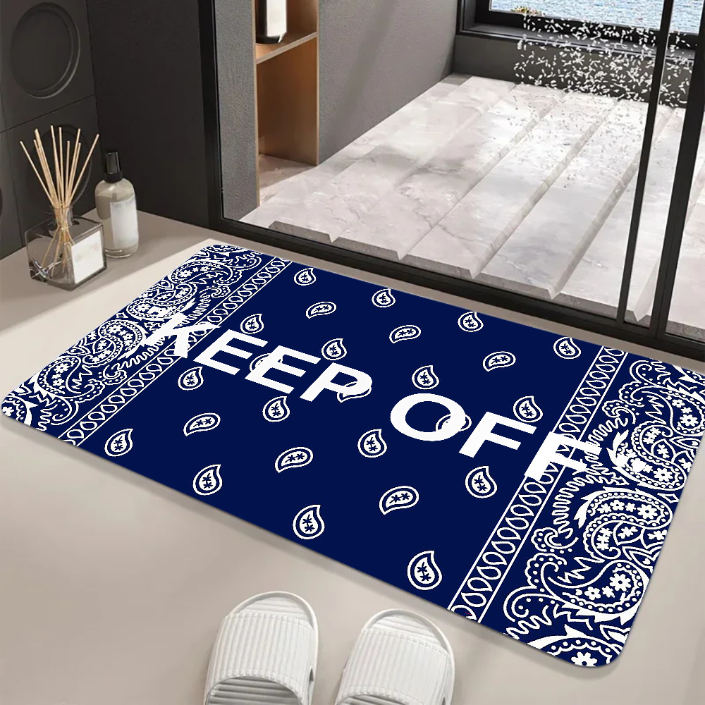 Keep Off Area Rugs Floor Mat Black and White Carpet Door Mat Rug for Bed Sofa Decoration Protect Your Personal Space 40x60cm: WHITE