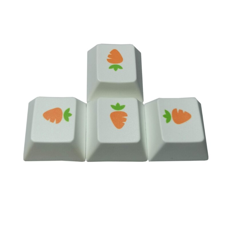 OEM Profile ABS Carrot Direction Arrows Keys Keycaps Backlight Keycap For Cherry MX Mechanical Gaming Keyboard Key Cap: White