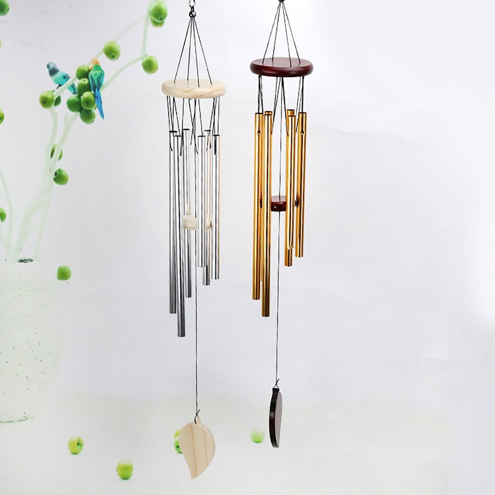 Vindklokke udendørs 30 tommer 6 rustfrie aluminiumsrør træ vindklokke romantiske mindesmærker vindklokker til hjemmet haveterrasse