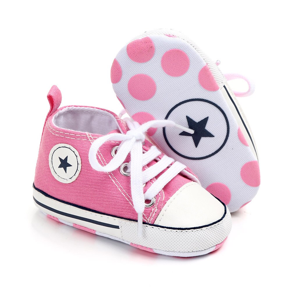 Canvas Klassieke Sport Sneakers Pasgeboren Baby Jongens Meisjes Eerste Wandelaars Schoenen Baby Peuter Zachte Zool Anti-Slip Baby schoenen