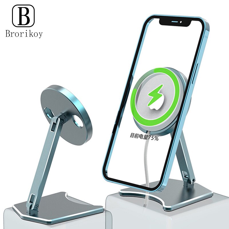 Magnetic Wireless Charger - 15W Fast Charging Stand for Apple iPhone 12 Series - Aluminum Alloy